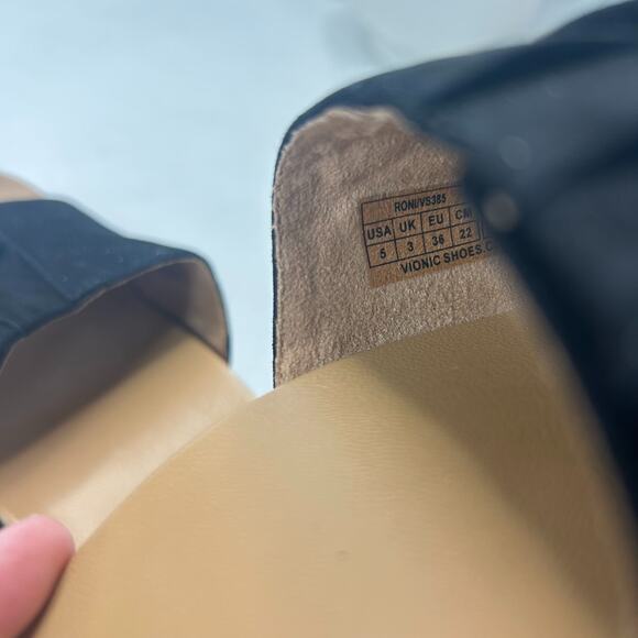 Vionic Palm Roni Suede Slides Sandals Black VS385/15271928 Women’s US 5 NWB - Picture 9 of 10